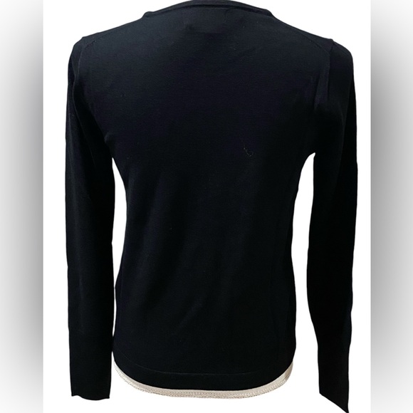NWT J. Crew Halle Crewneck Black Merino Wool Sweater Size XS - Picture 8 of 13